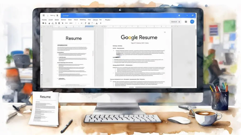 google docs resume template