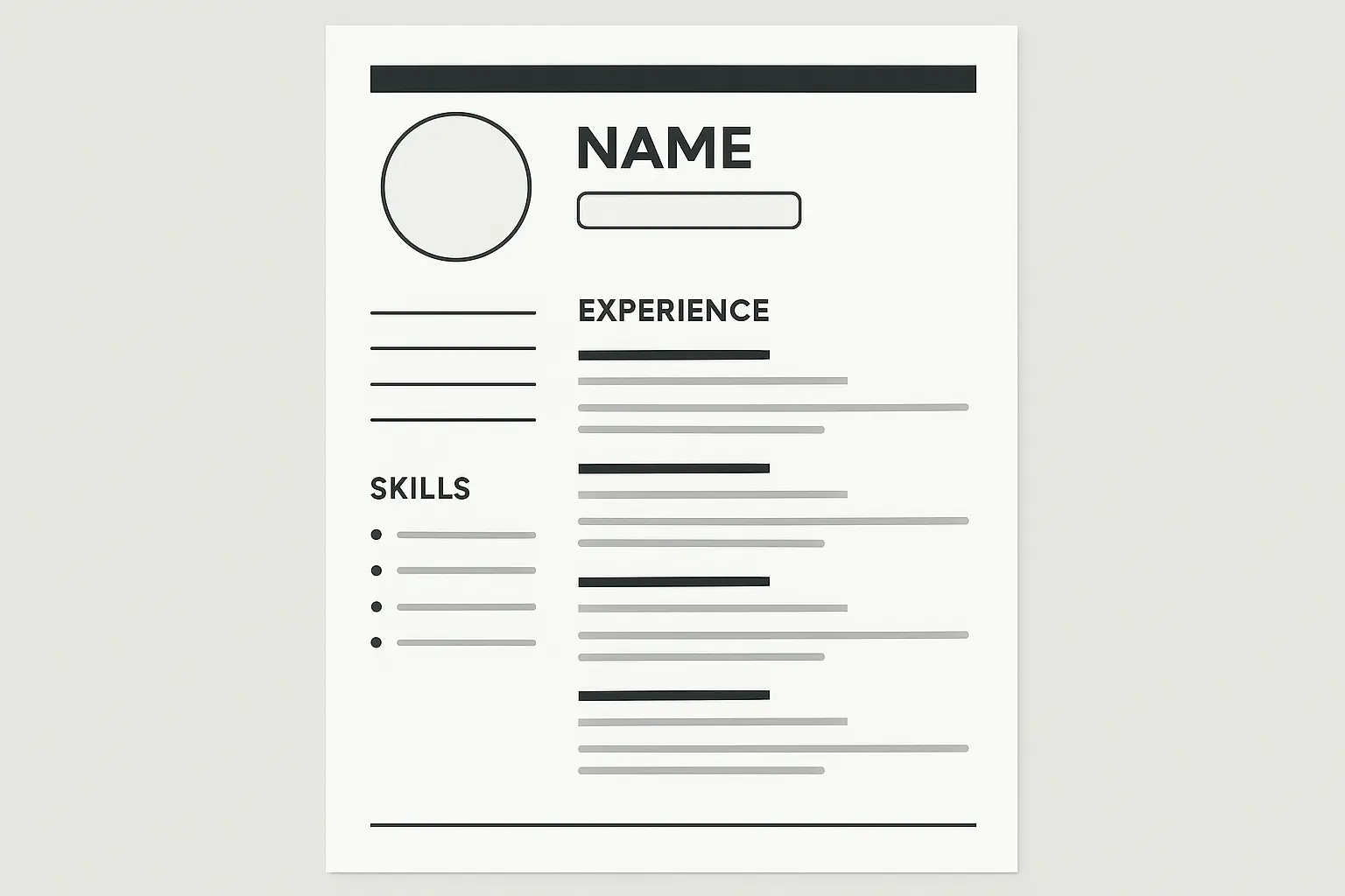 Professional hybrid resume template example