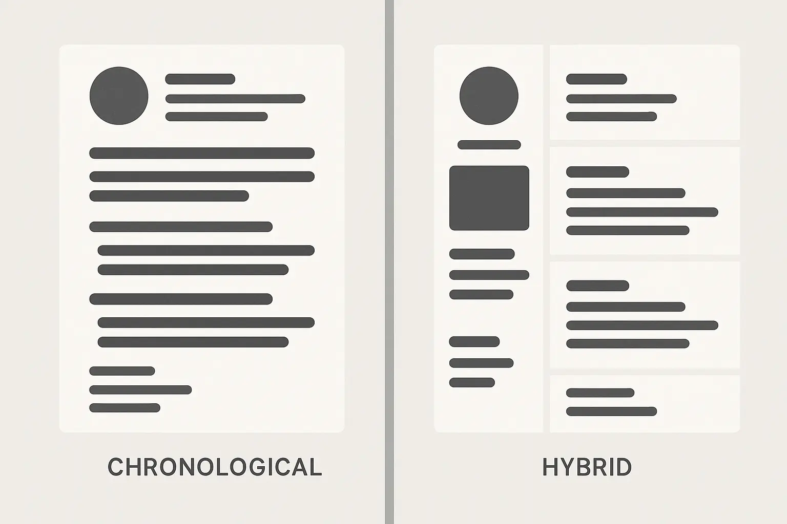 Hybrid resume structure diagram