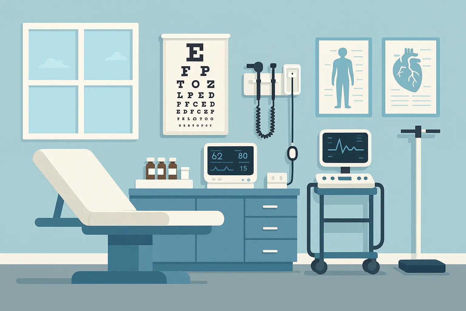 Primary care physician consulting with patient