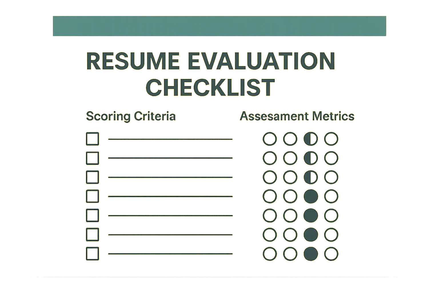 Resume evaluation criteria framework