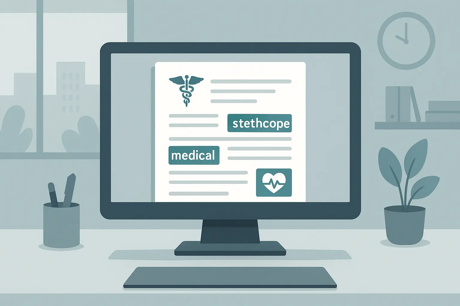 ATS system scanning healthcare resume keywords