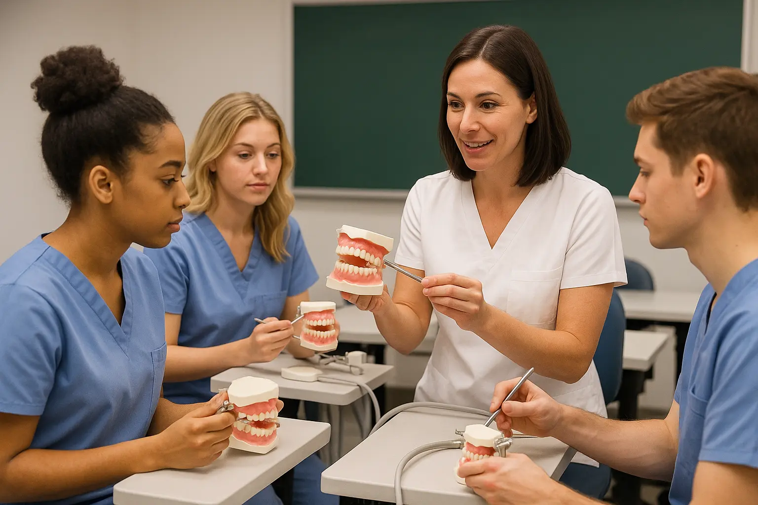 Dental assistant educator training new students