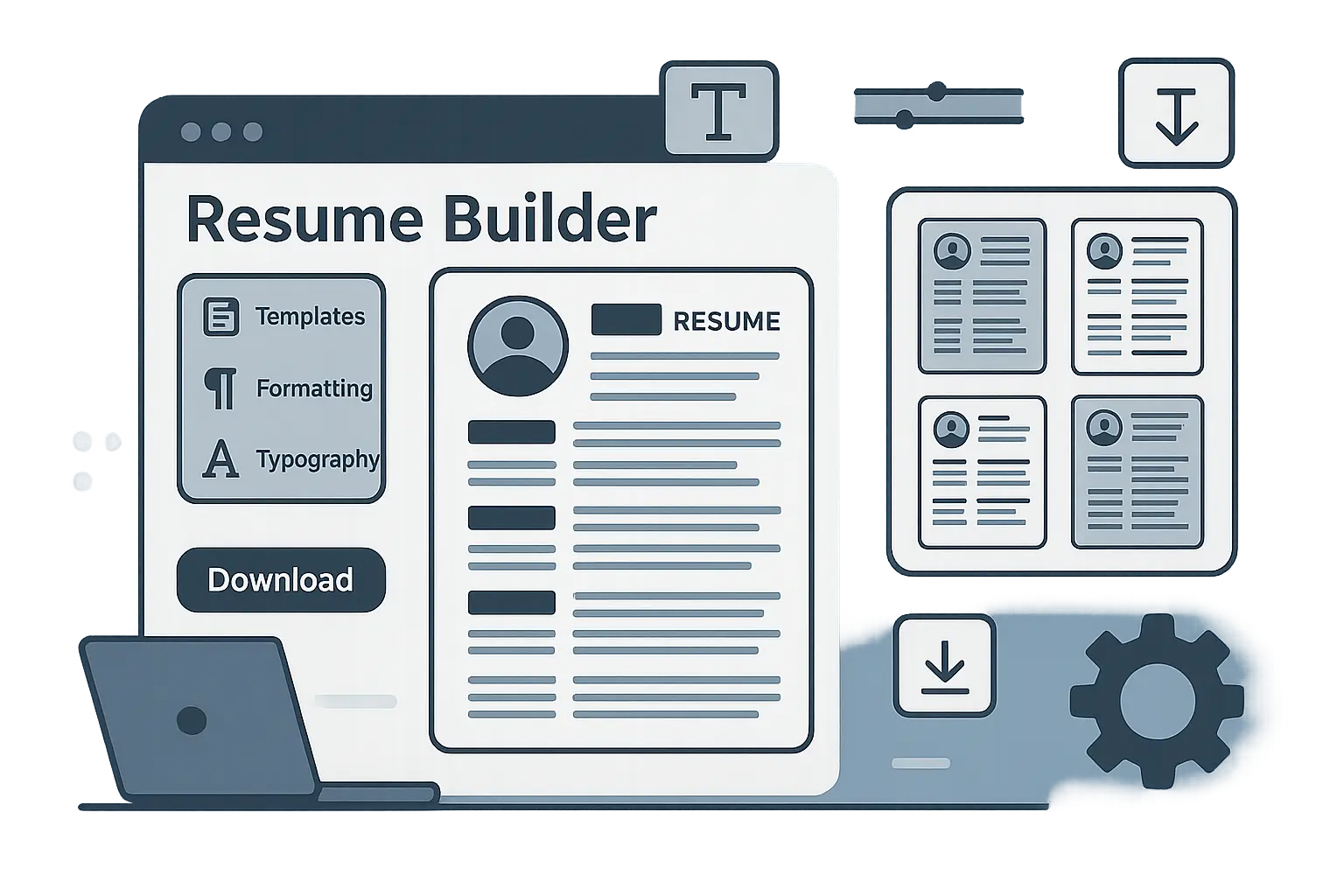 Resume Builder IQ platform interface
