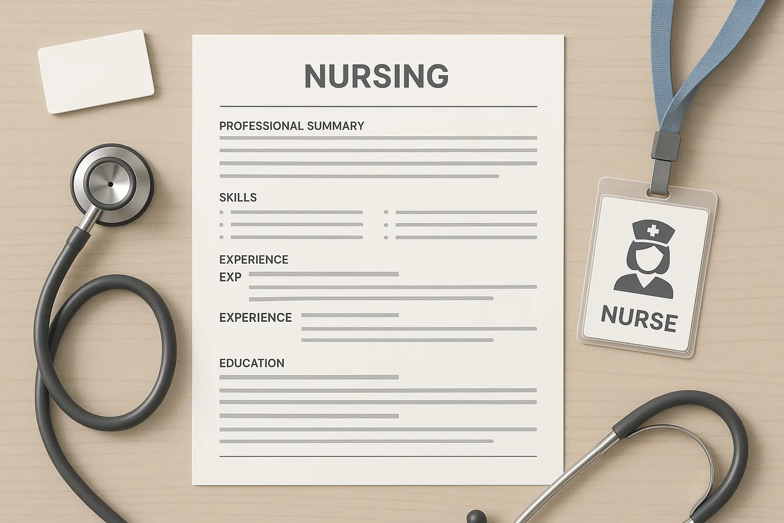 Modern nursing resume layout with ATS optimization