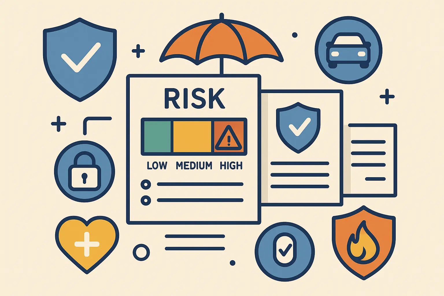 Insurance underwriter analyzing risk assessment