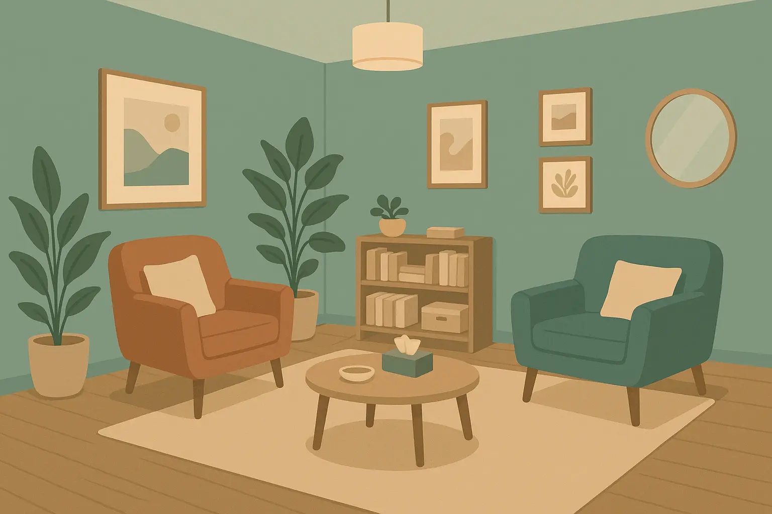 Mental health counselor in therapy session