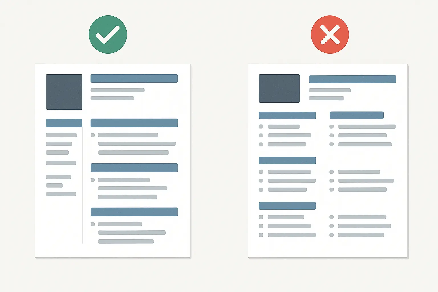 Resume categories performance comparison chart