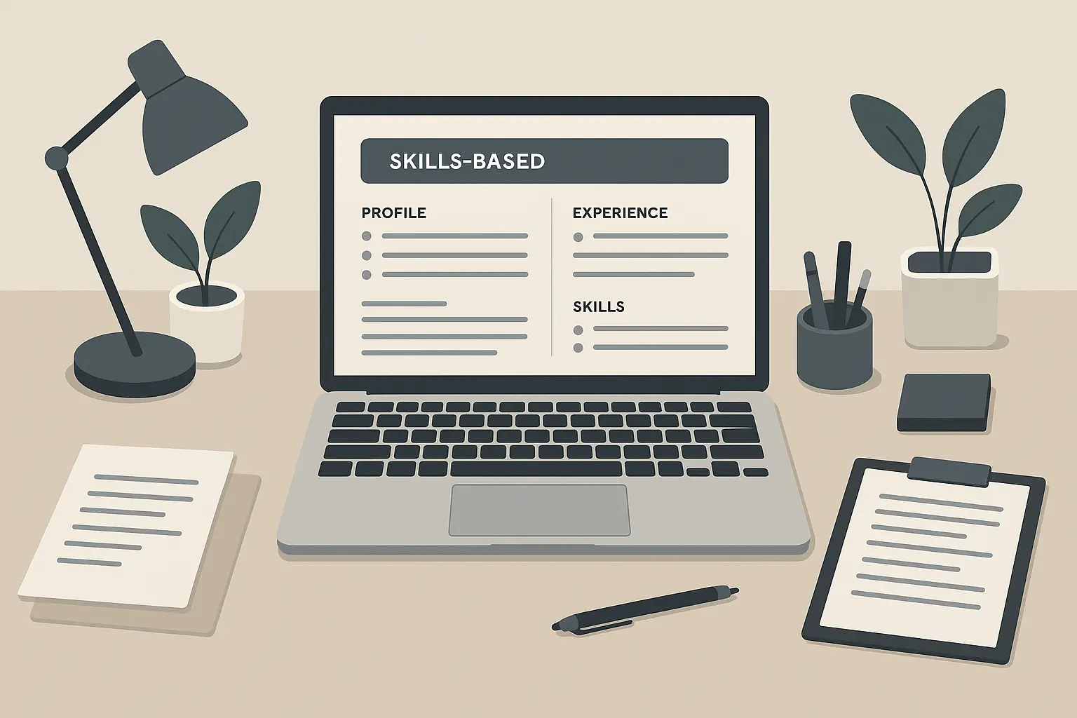 Skills based resume template layout