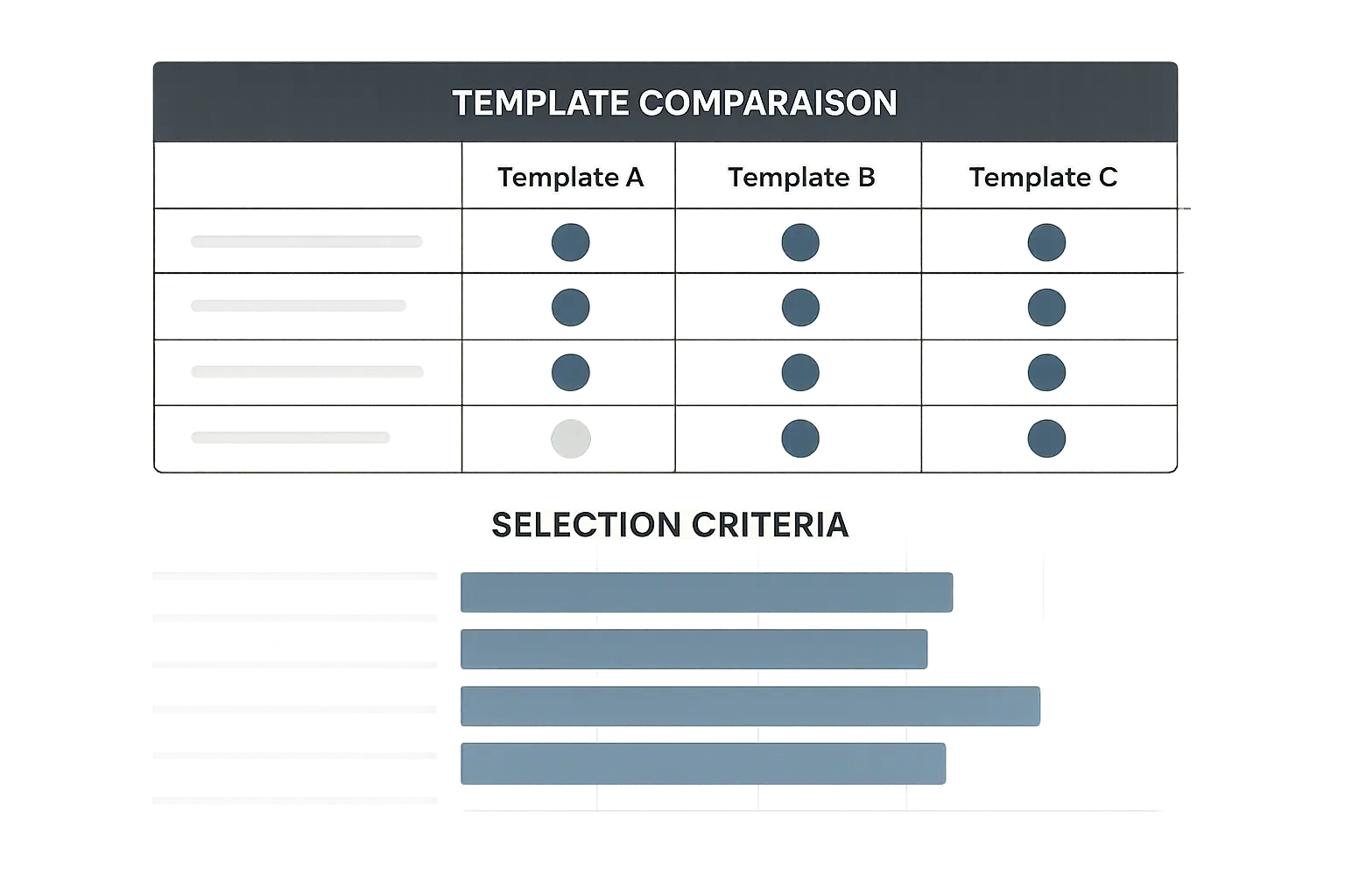 Template compatibility analysis matrix