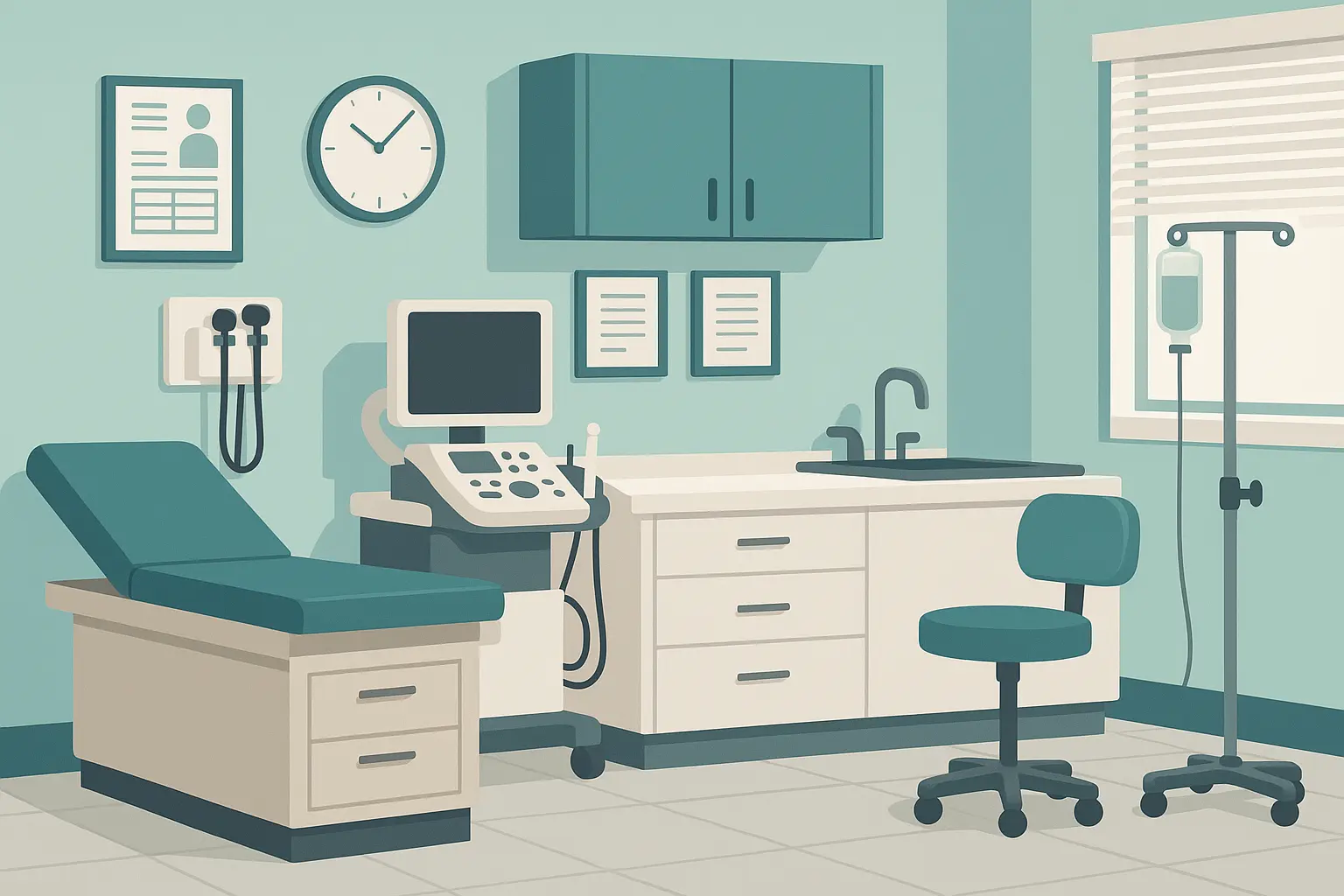 Nurse practitioner reviewing patient charts
